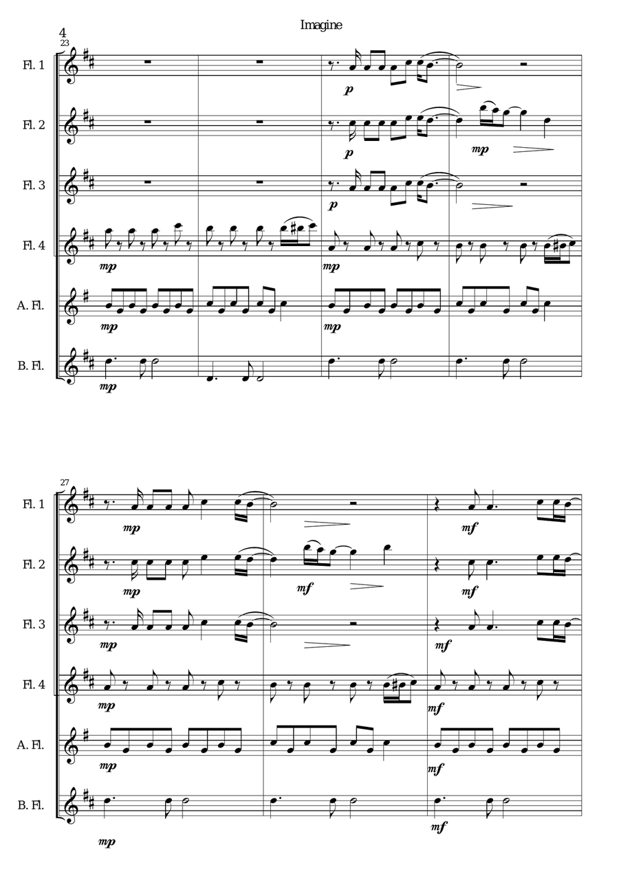 Imagine Woodwind Ensemble scores gallery preview page 4