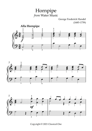 Book cover for Handel - Hornpipe (from Water Music)(With Note name)
