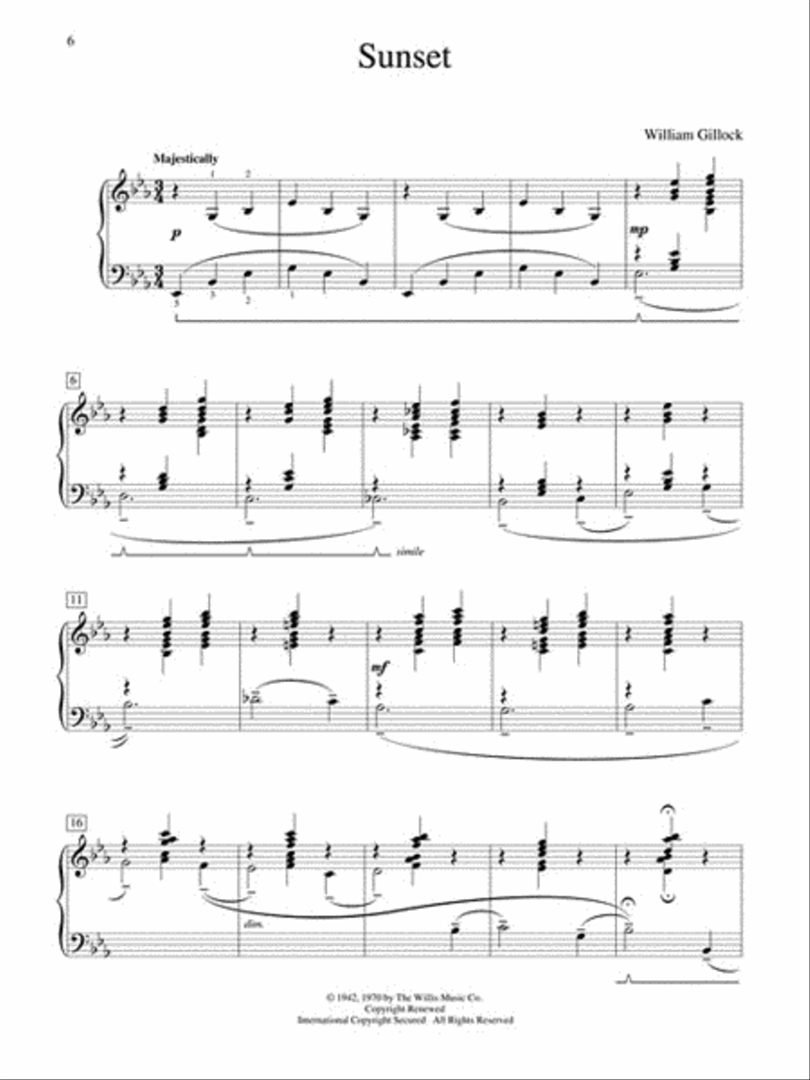 Classic Piano Repertoire – William Gillock Piano scores gallery preview page 5