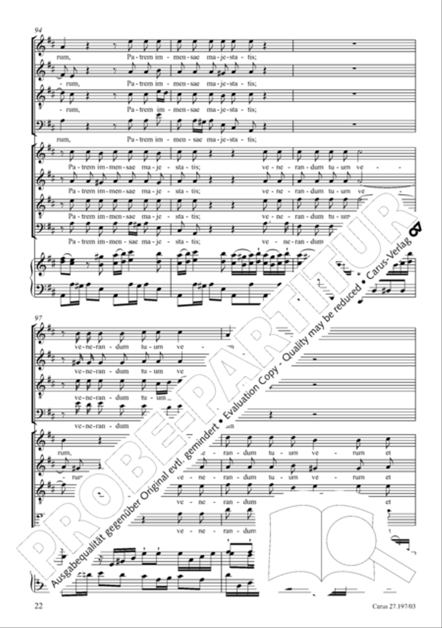 Te Deum in D a due cori SSATB scores gallery preview page 22