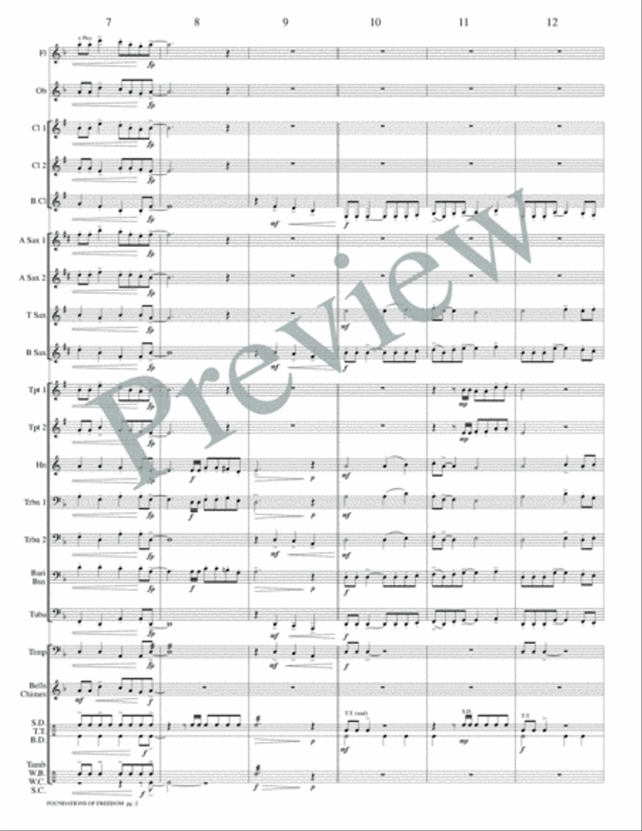 Foundations of Freedom Concert Band scores gallery preview page 5
