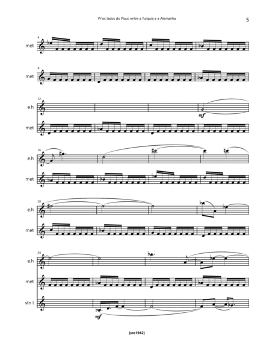 Pr'os lados do Piaui, entre a Turquia e a Alemanha Chamber Orchestra scores gallery preview page 5