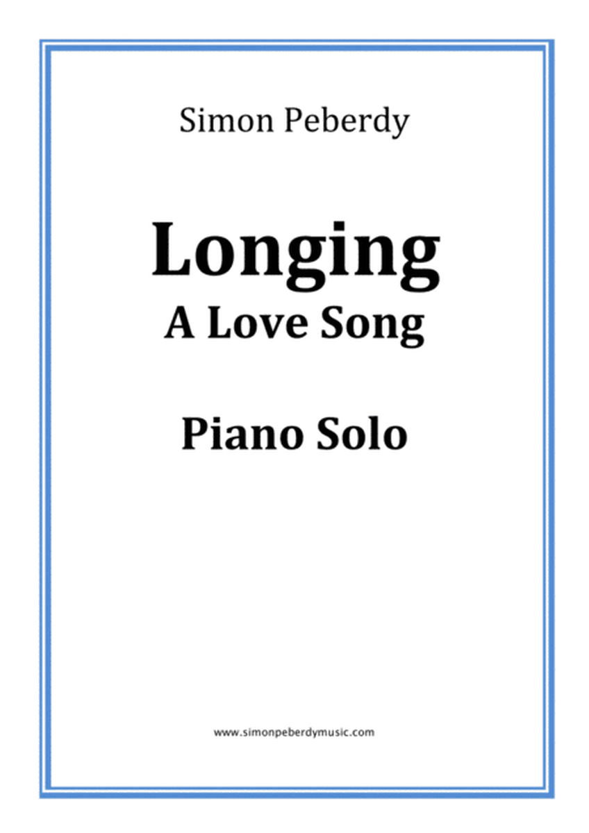 A Love Song: Longing, for piano, by Simon Peberdy image number null