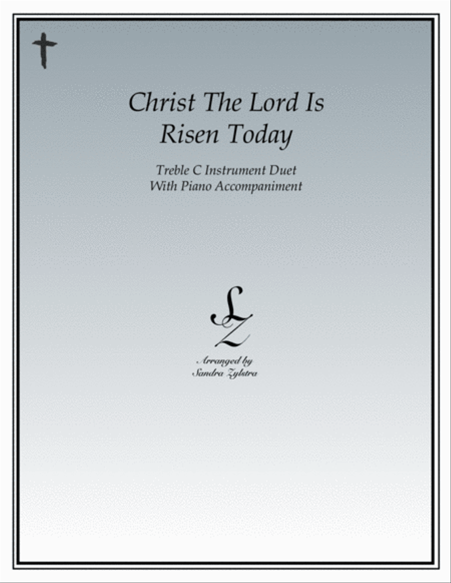 Christ The Lord Is Risen Today (treble C instrument duet) Piano scores gallery preview page 1