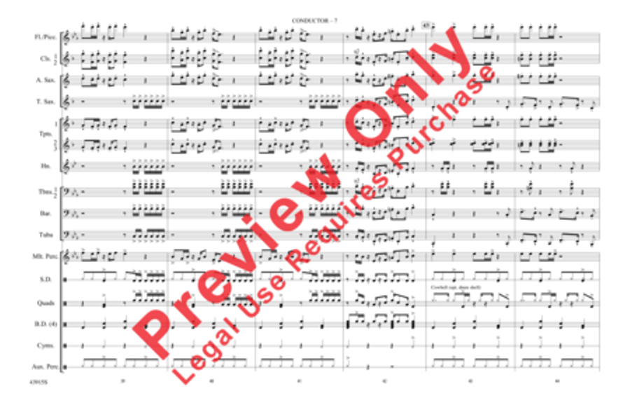 Uptown Funk Marching Band scores gallery preview page 8