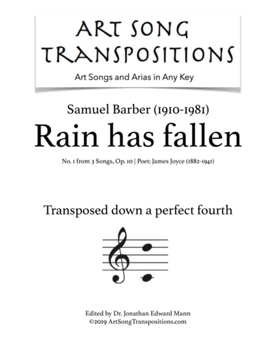 Rain Has Fallen, Op. 10, No. 1
