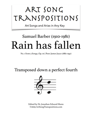 Book cover for Rain Has Fallen, Op. 10, No. 1