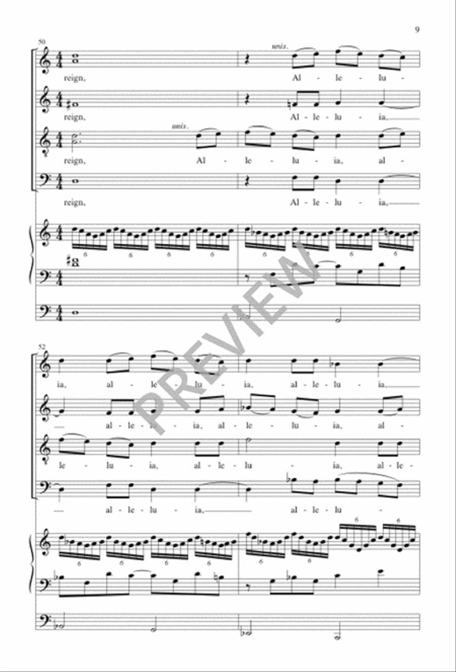 Our Risen Lord, Our King of Kings 4-Part scores gallery preview page 9