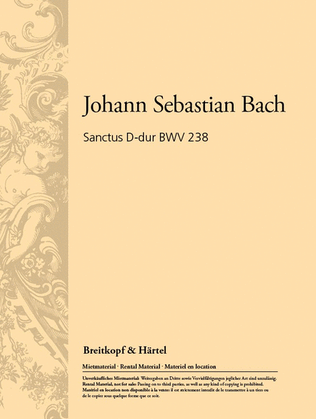 Book cover for Sanctus in D major BWV 238