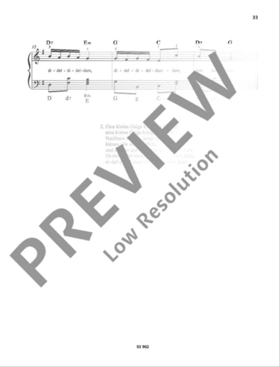 Eine kleine Geige Piano, Vocal, Guitar scores gallery preview page 3
