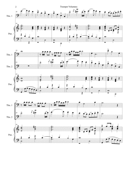 Trumpet Voluntary (Trombone Duet - Piano Accompaniment) image number null