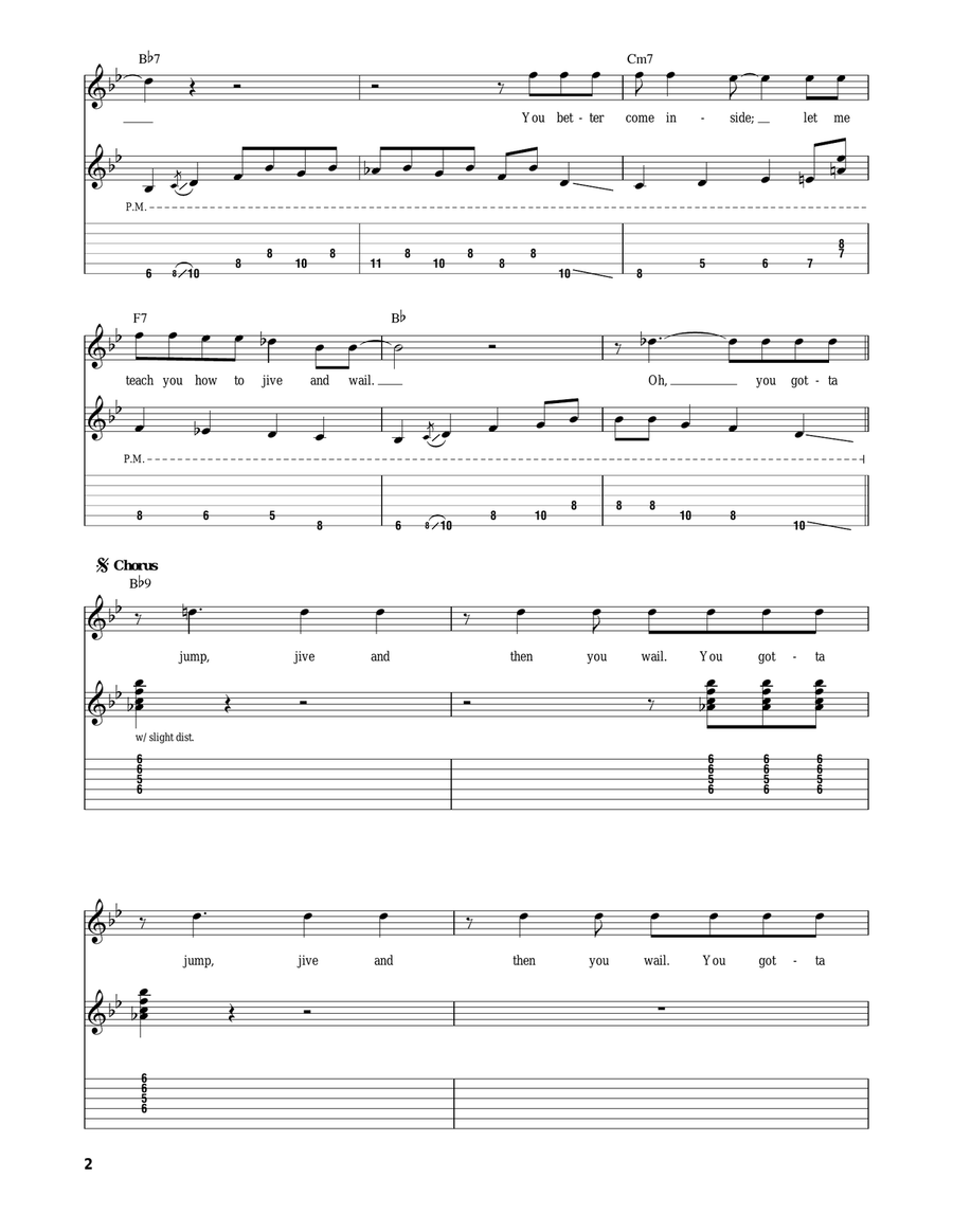 Jump, Jive An' Wail Acoustic Guitar scores gallery preview page 2