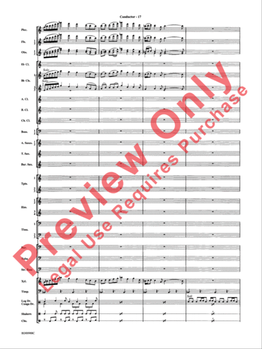 Kilimanjaro: An African Portrait Concert Band scores gallery preview page 20