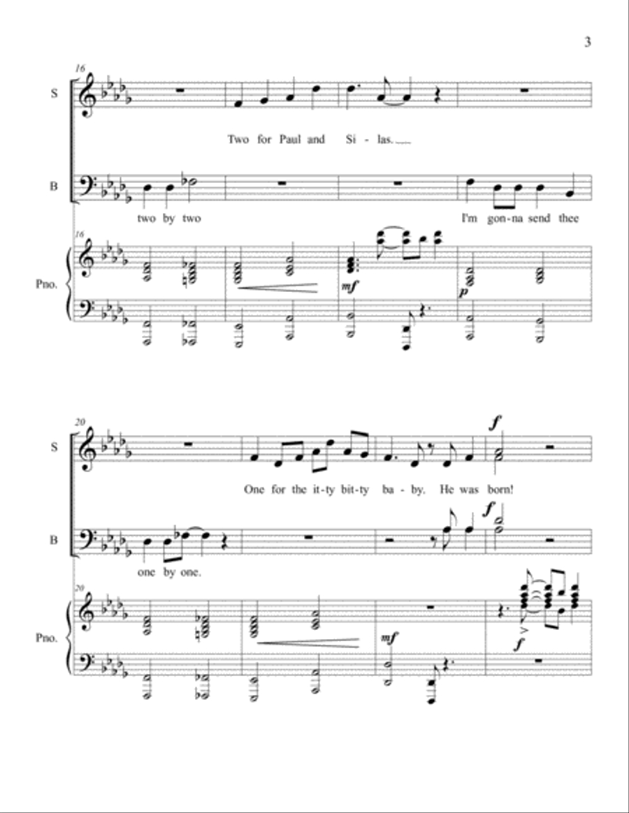 Go and Tell It (SATB) 4-Part scores gallery preview page 3