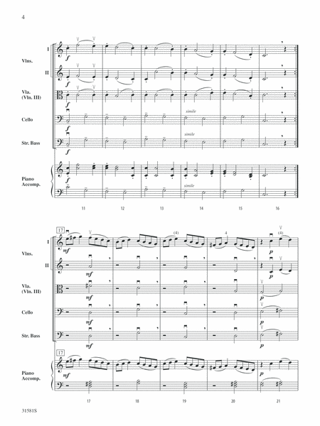 Rondo Presto (from String Quartet K. 157): Score