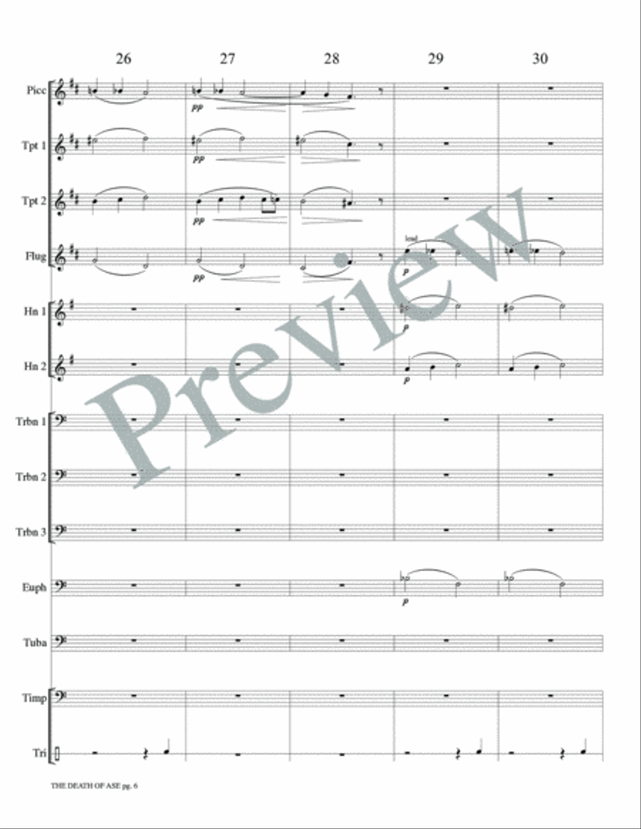 Death of Ase Death of Ase Small Ensemble scores gallery preview page 8