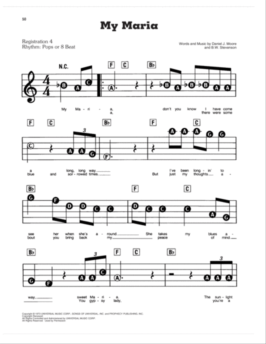 My Maria Electronic Keyboard scores gallery preview page 1