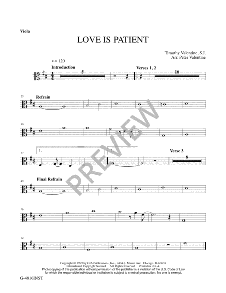 Love Is Patient - Instrument edition