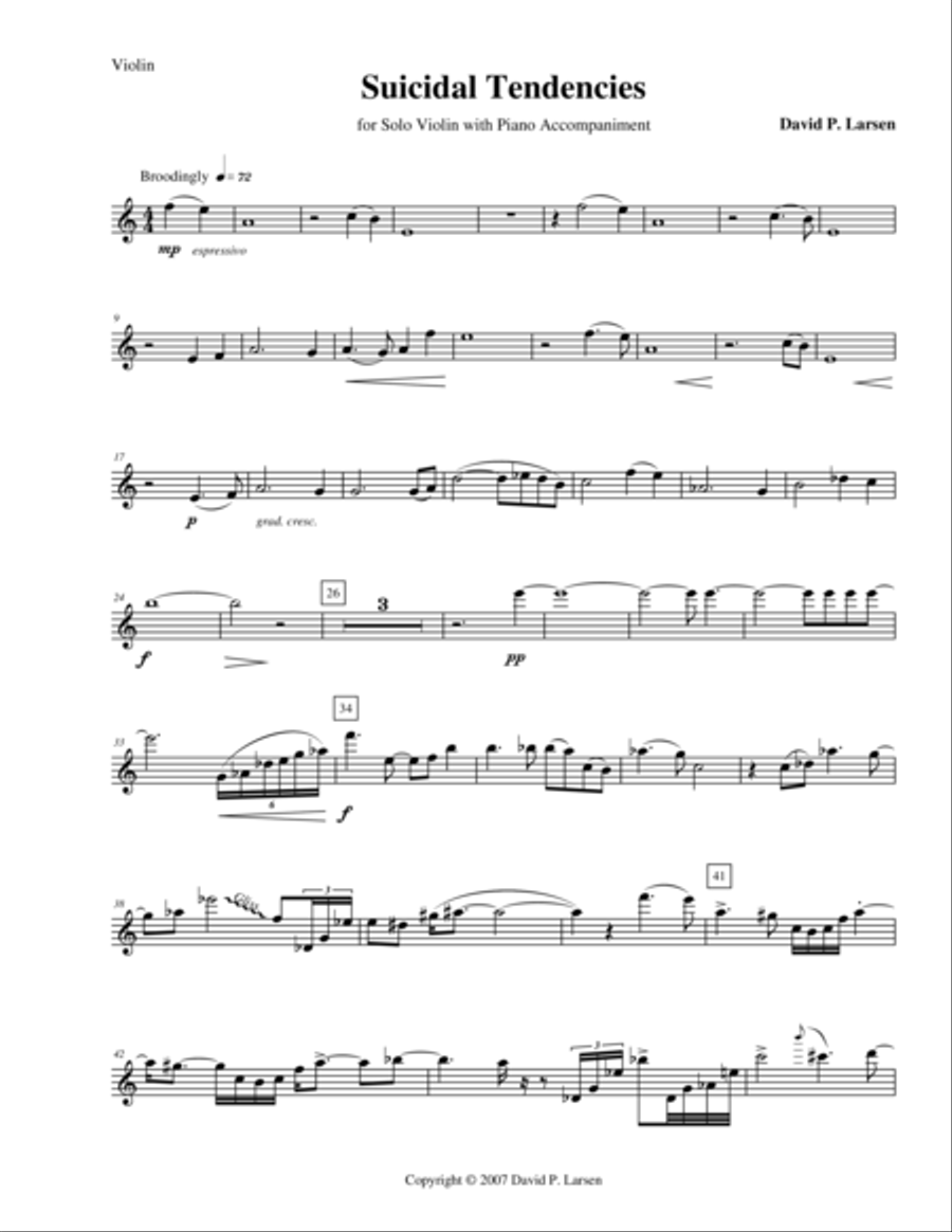 Suicidal Tendencies Violin Solo scores gallery preview page 2