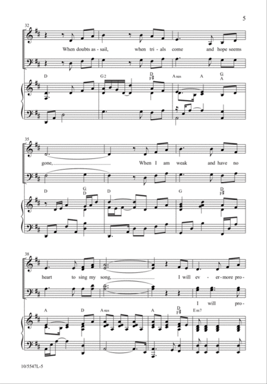 I Can Do All Things Through Christ 4-Part scores gallery preview page 5