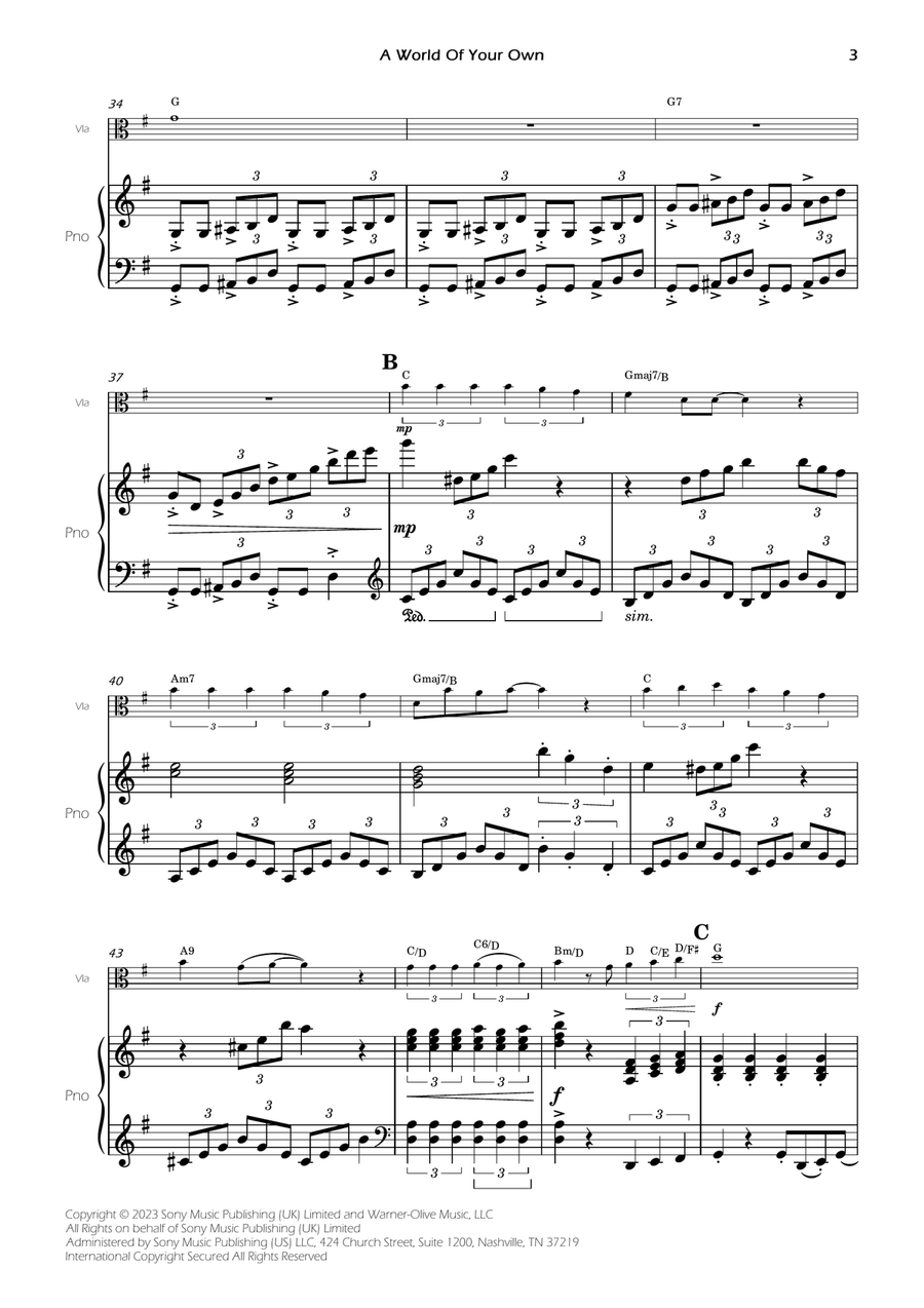 A World Of Your Own Viola scores gallery preview page 5