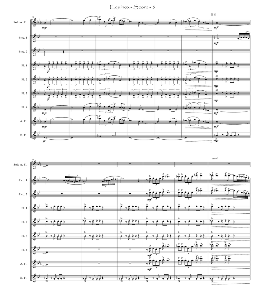 Equinox (for Solo Alto Flute and Flute Choir)