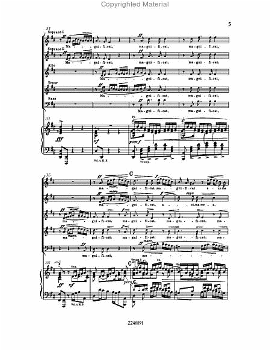 Magnificat in D major, BWV 243 Choir scores gallery preview page 5