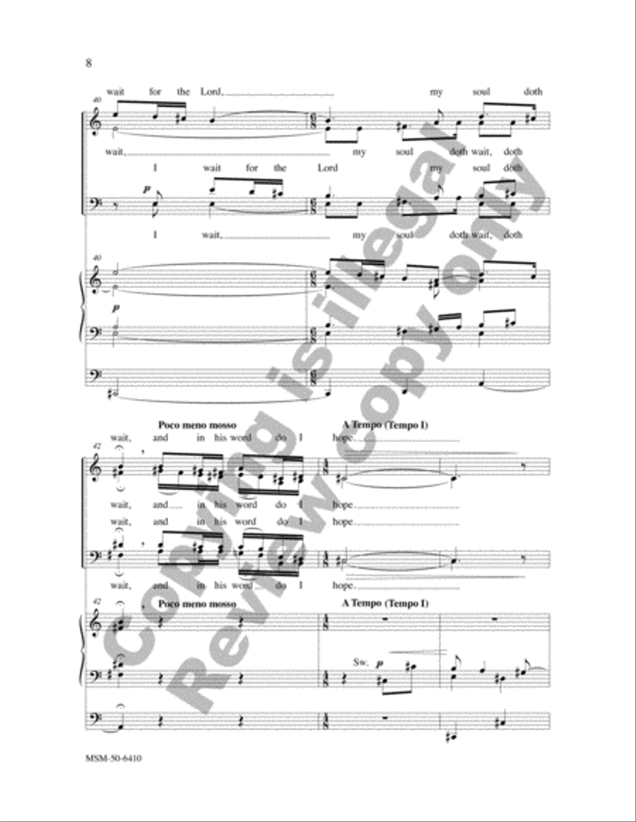 Two Psalms and a Canticle 4-Part scores gallery preview page 7