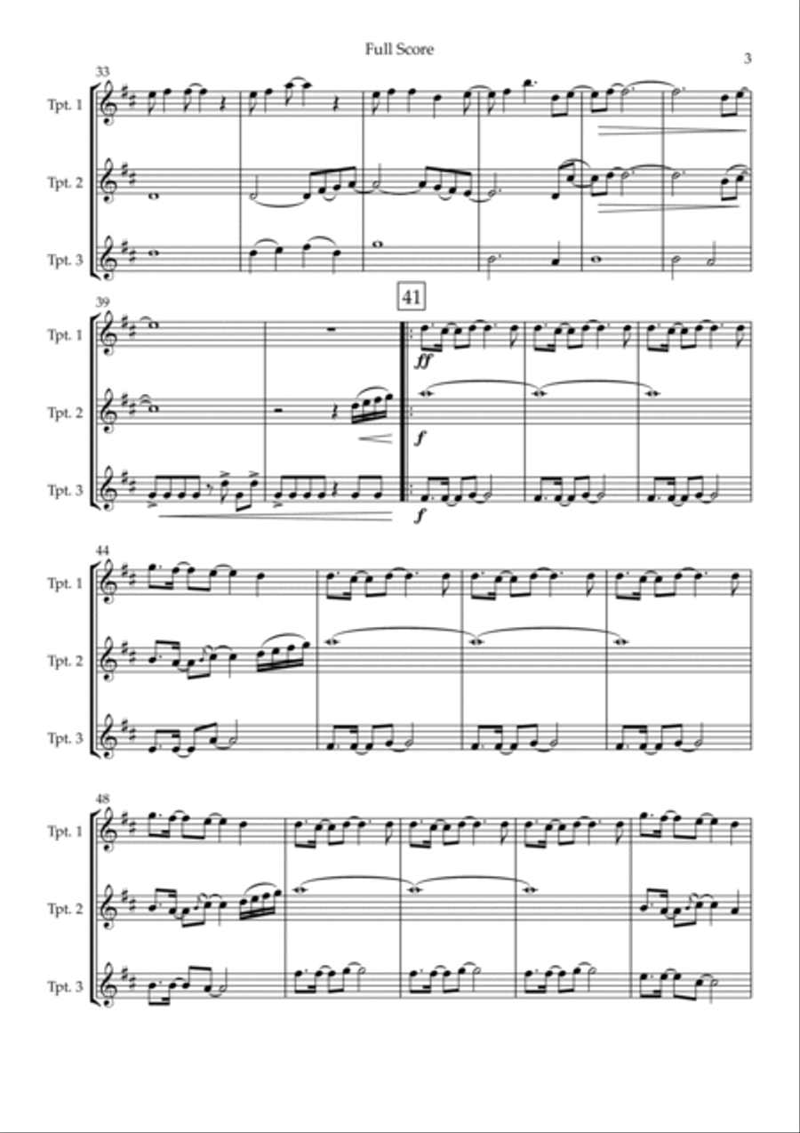 Without You Trumpet Trio scores gallery preview page 3