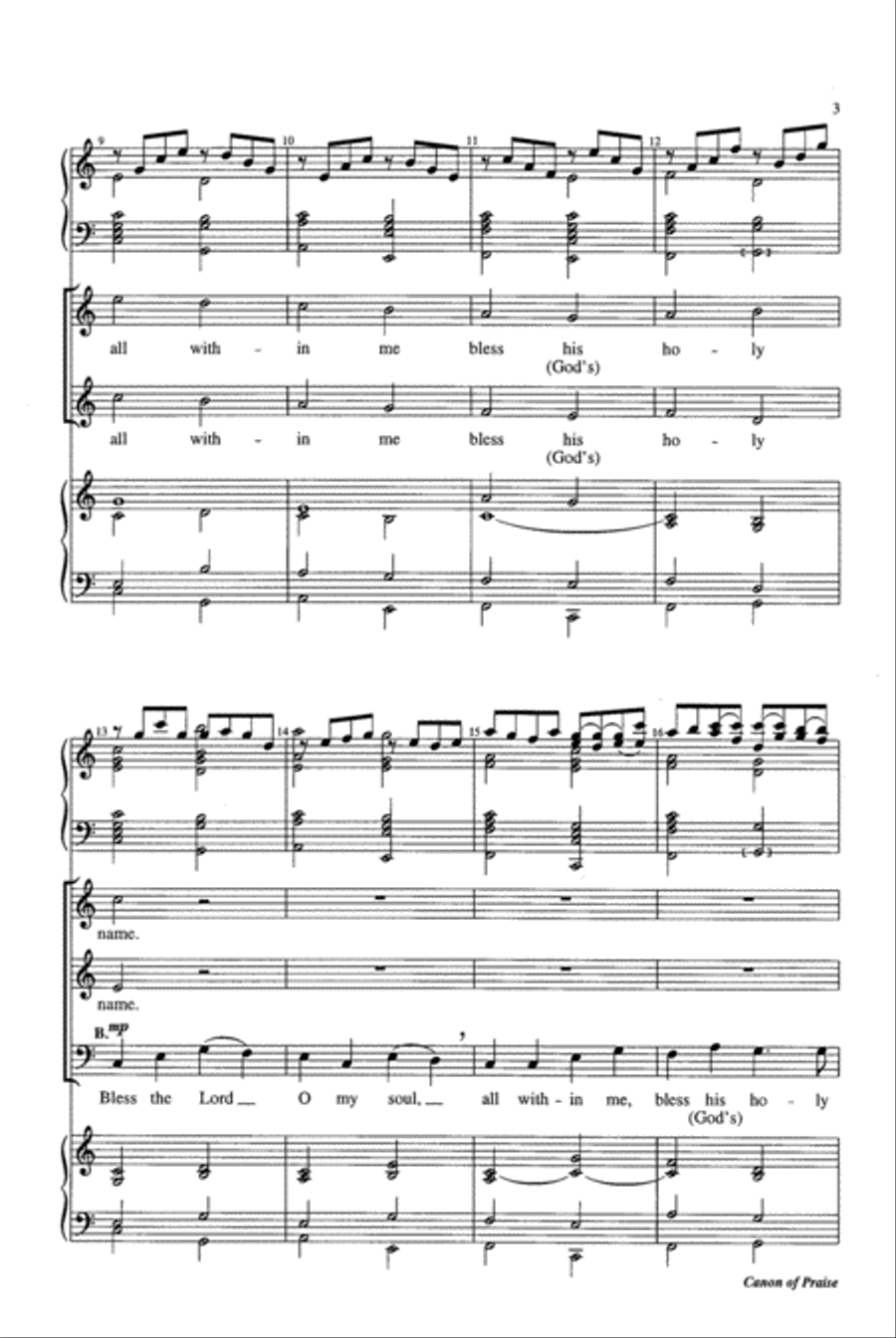 Canon of Praise 3-Part scores gallery preview page 3