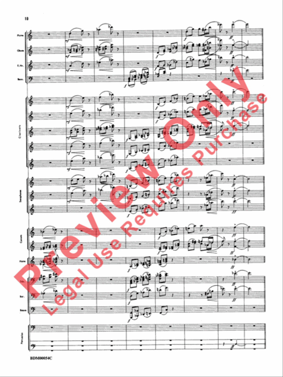 Symphonic Suite Concert Band scores gallery preview page 13