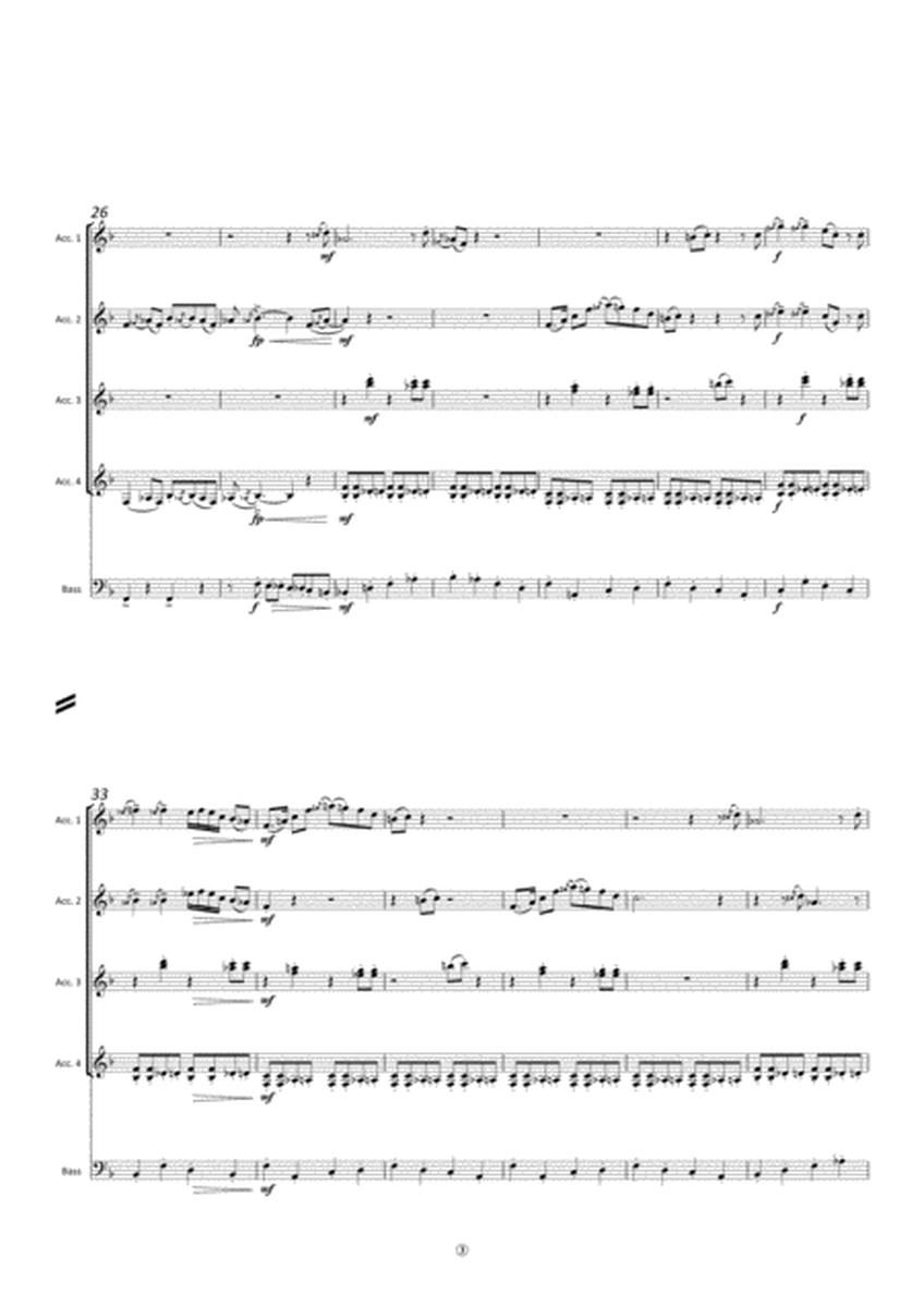 BABY ELEPHANT WALK, Hatari ! (Accordion orchestra full score and parts) image number null