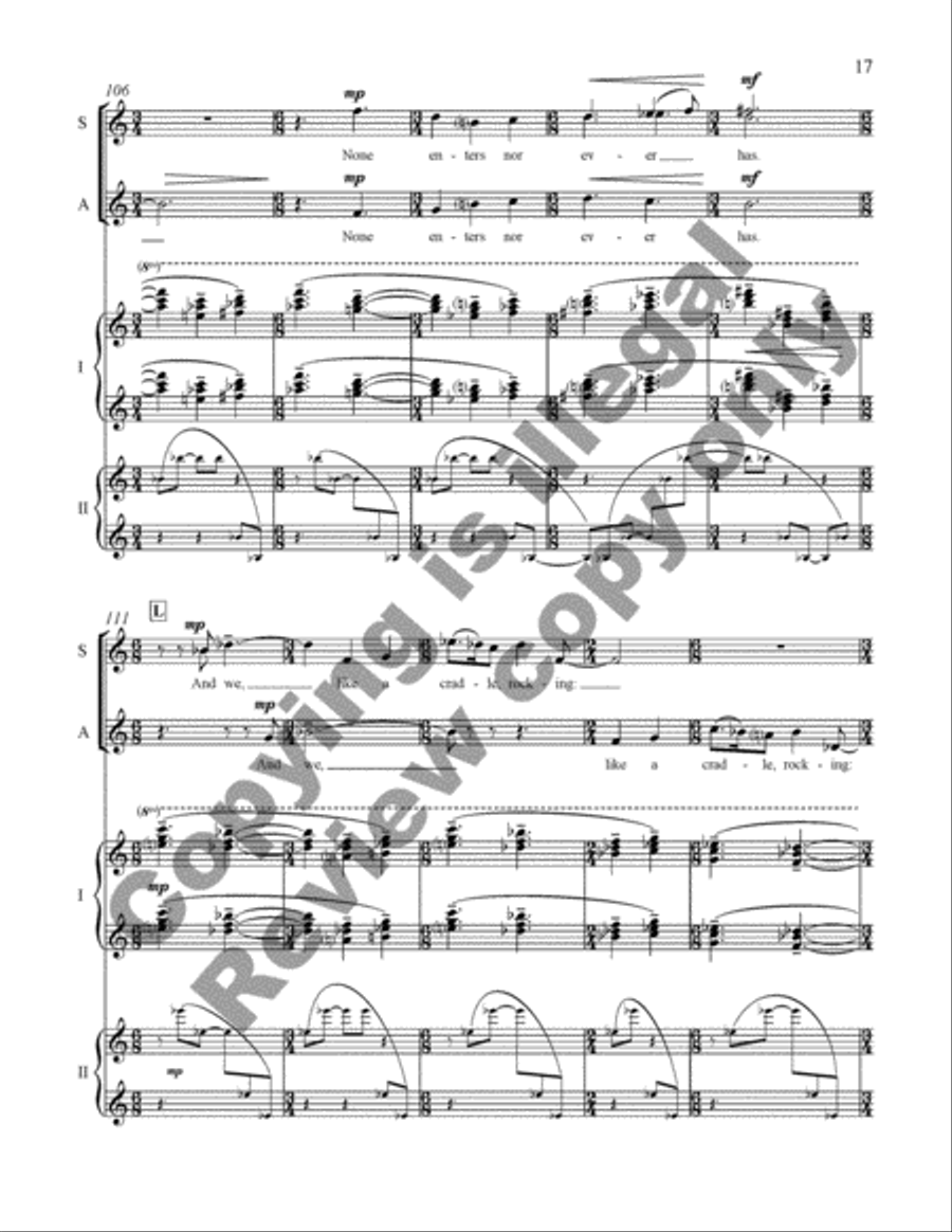 American Triptych: III. Mariner's Carol (Choral Score) 4-Part scores gallery preview page 17