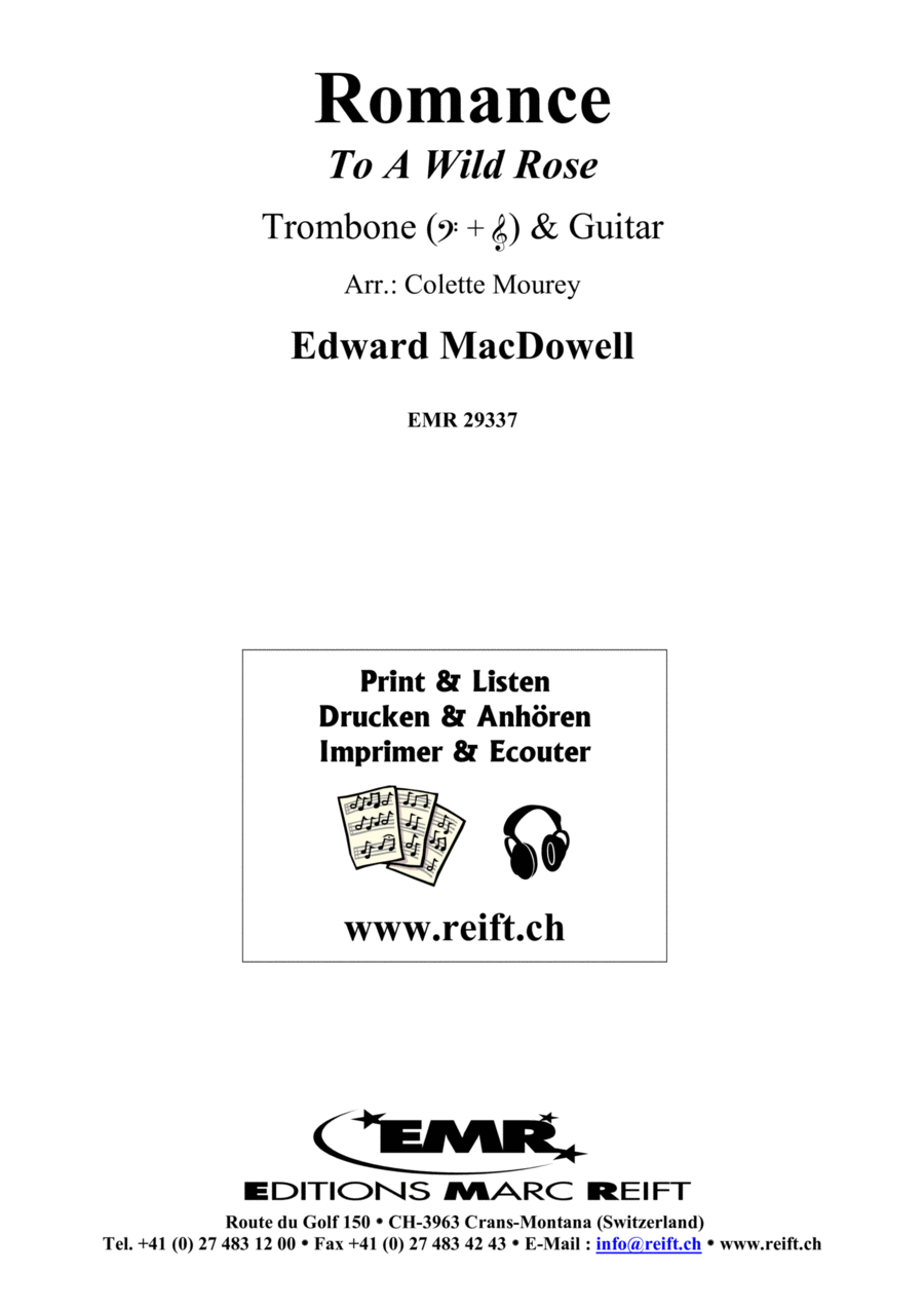 Romance Romance Trombone scores gallery preview page 1