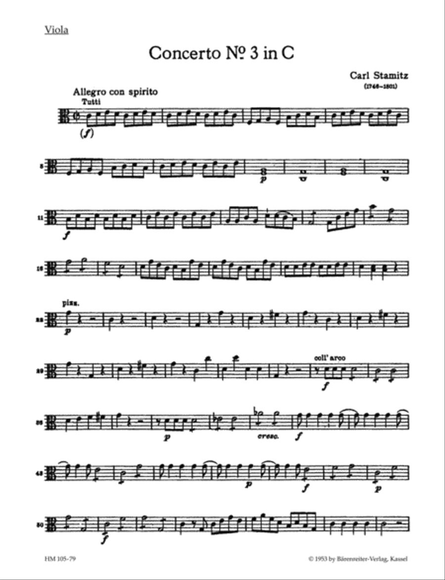 Violoncello-Konzert Nr.3 fur den Konig von Preussen C major Viola scores gallery preview page 1