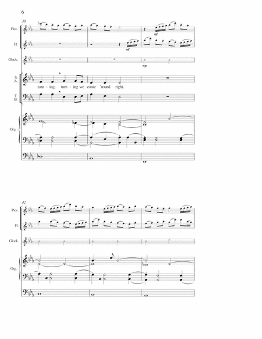 Simple Gifts 4-Part scores gallery preview page 6