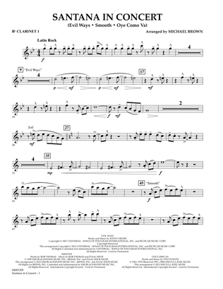 Santana In Concert - Bb Clarinet 1