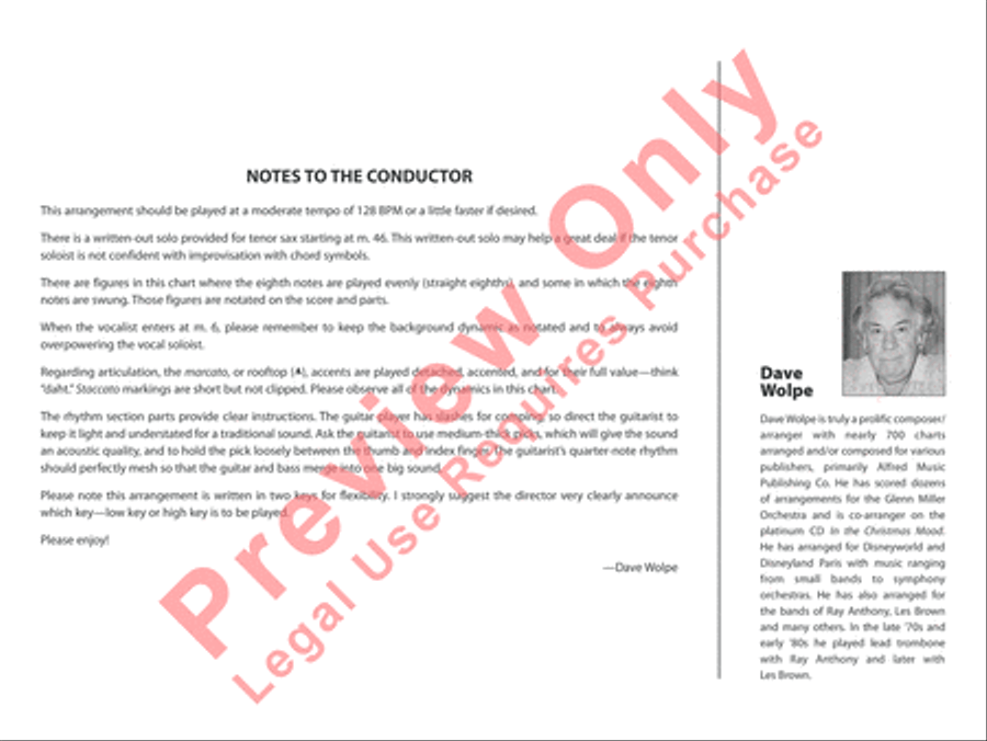 The Days of Wine and Roses Jazz Ensemble scores gallery preview page 3