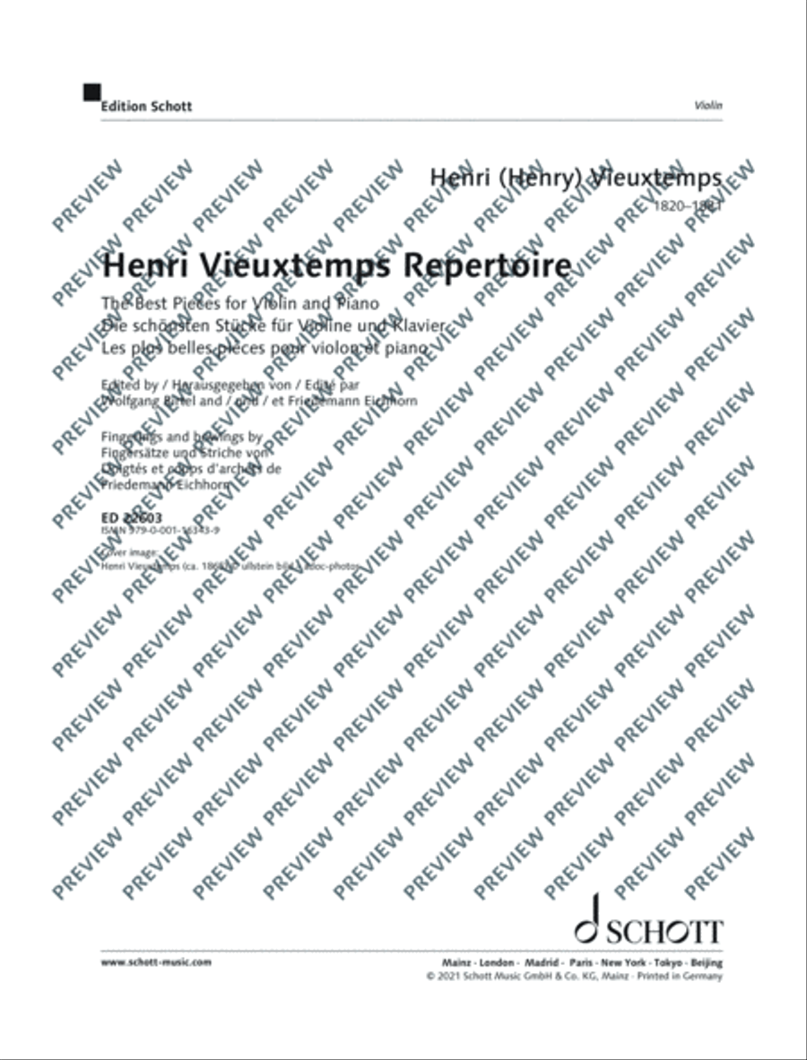 Henri Vieuxtemps Repertoire Violin Solo scores gallery preview page 2