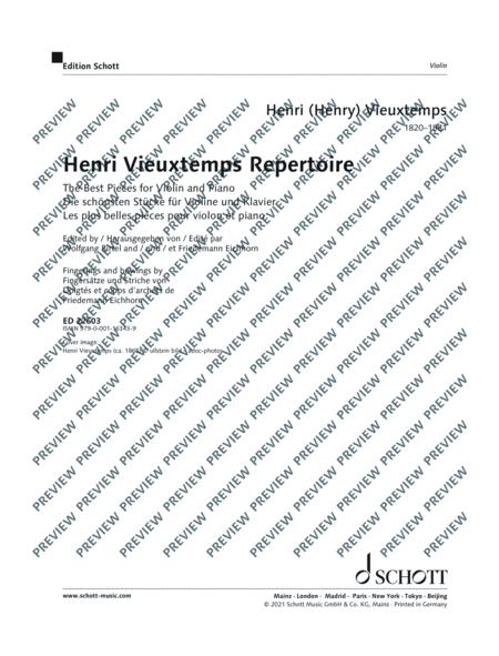 Henri Vieuxtemps Repertoire