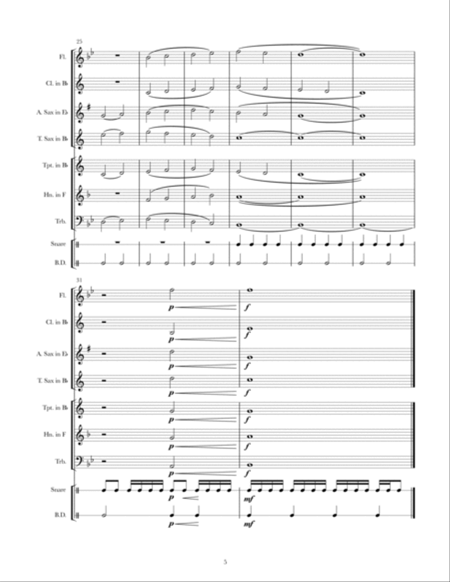 Initial Chorale Concert Band scores gallery preview page 5