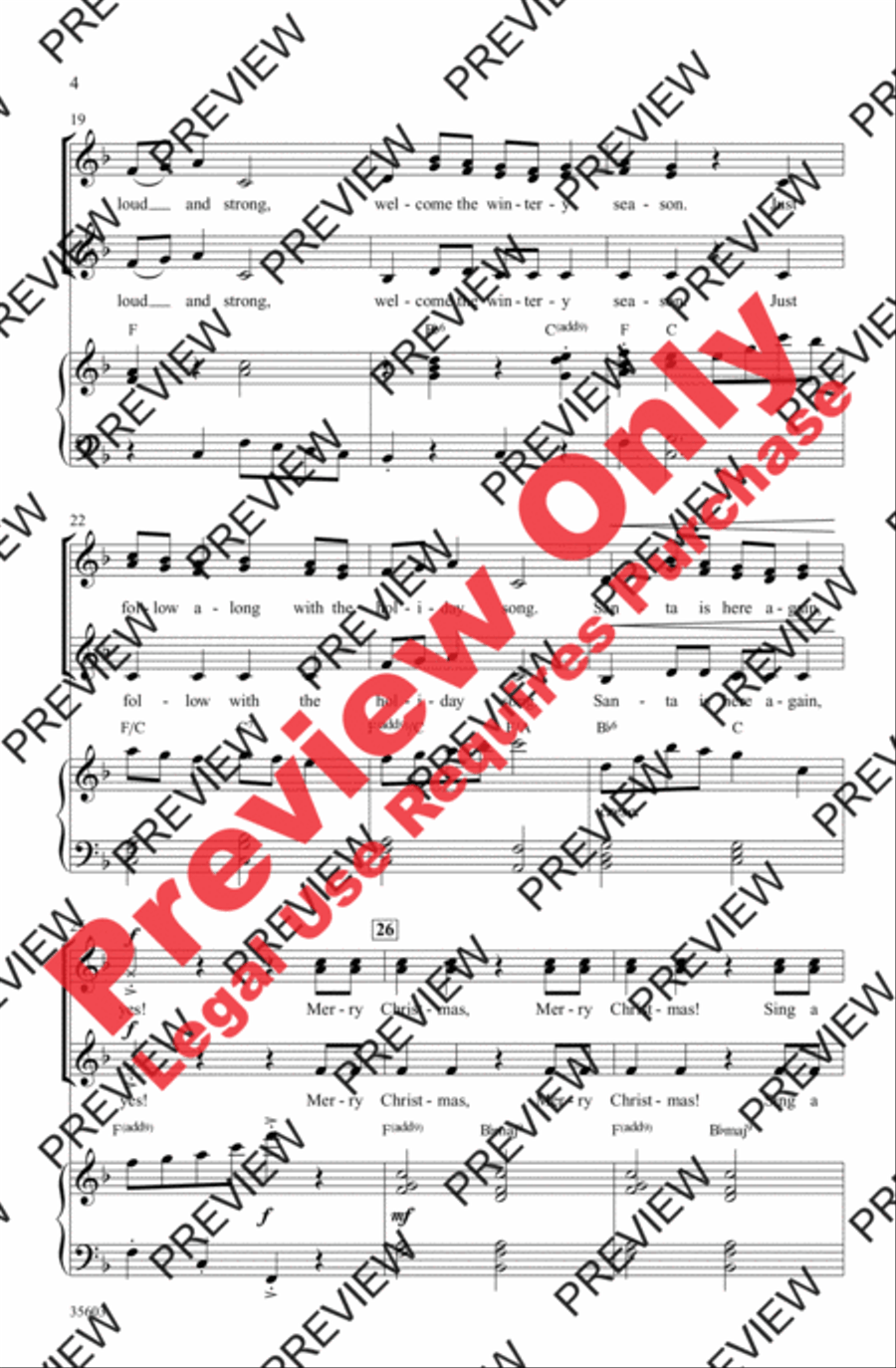 Merry Christmas, Merry Christmas Women's Choir scores gallery preview page 4