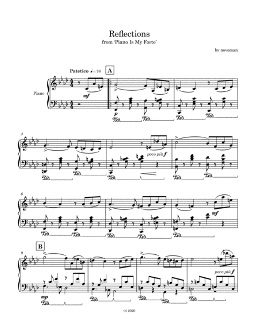 Reflections Piano Solo scores gallery preview page 2