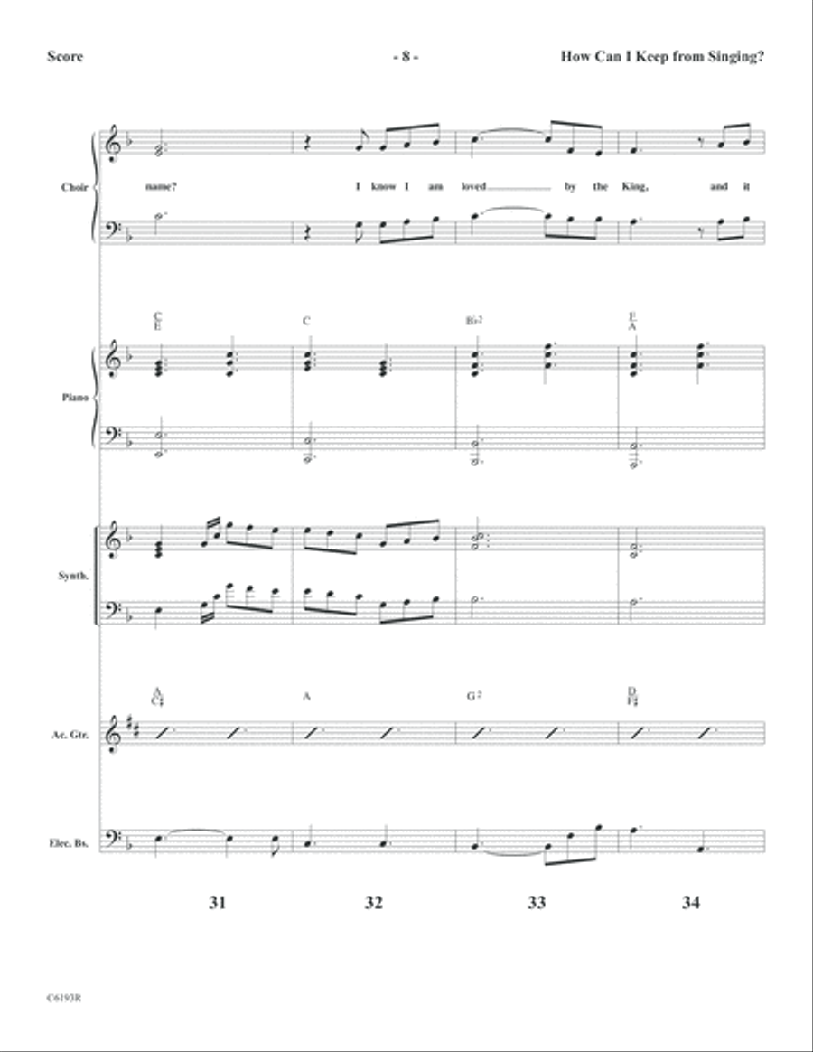 How Can I Keep From Singing? Choir scores gallery preview page 9
