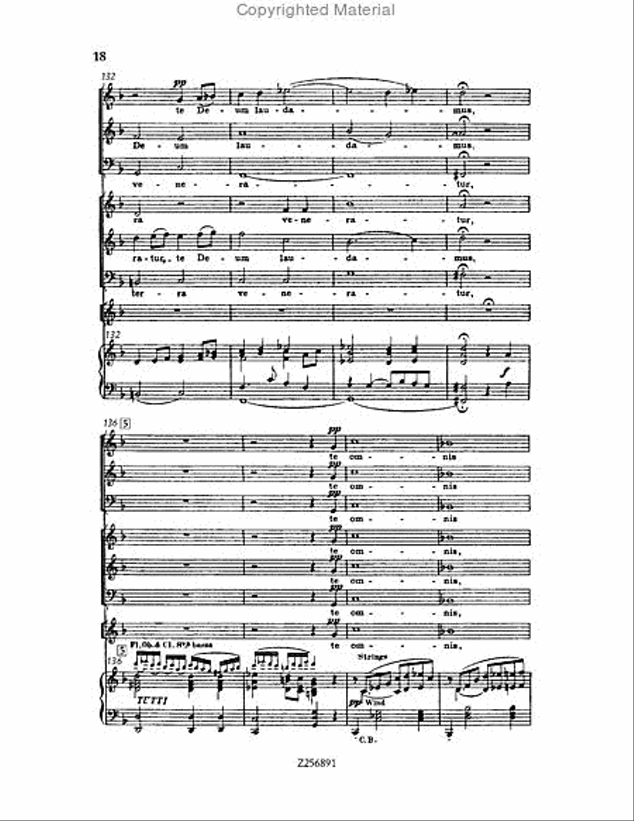 Te Deum, H 118 Choir scores gallery preview page 18
