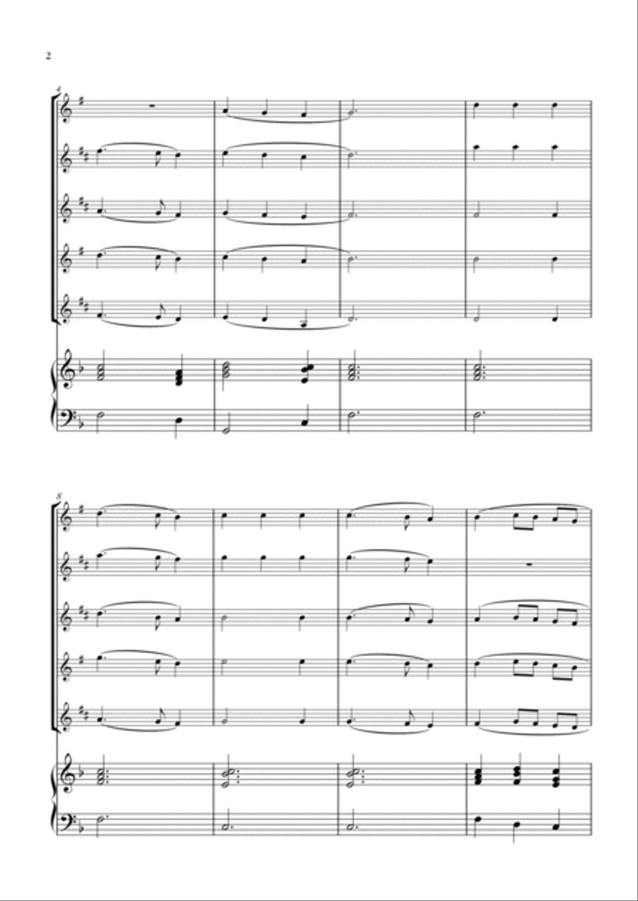 My Country 'Tis of Thee (America) Saxophone Quintet scores gallery preview page 2
