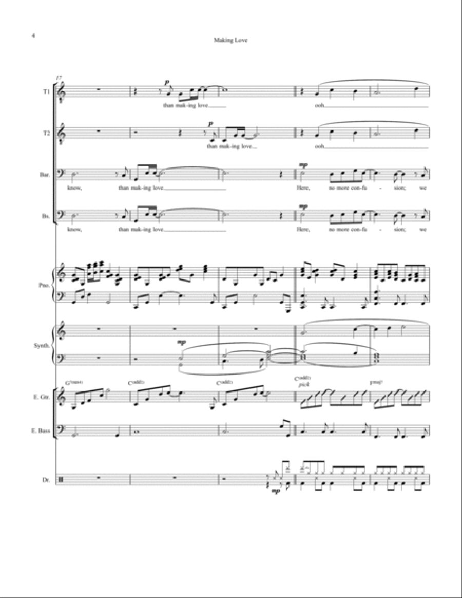 Making Love Small Ensemble scores gallery preview page 4