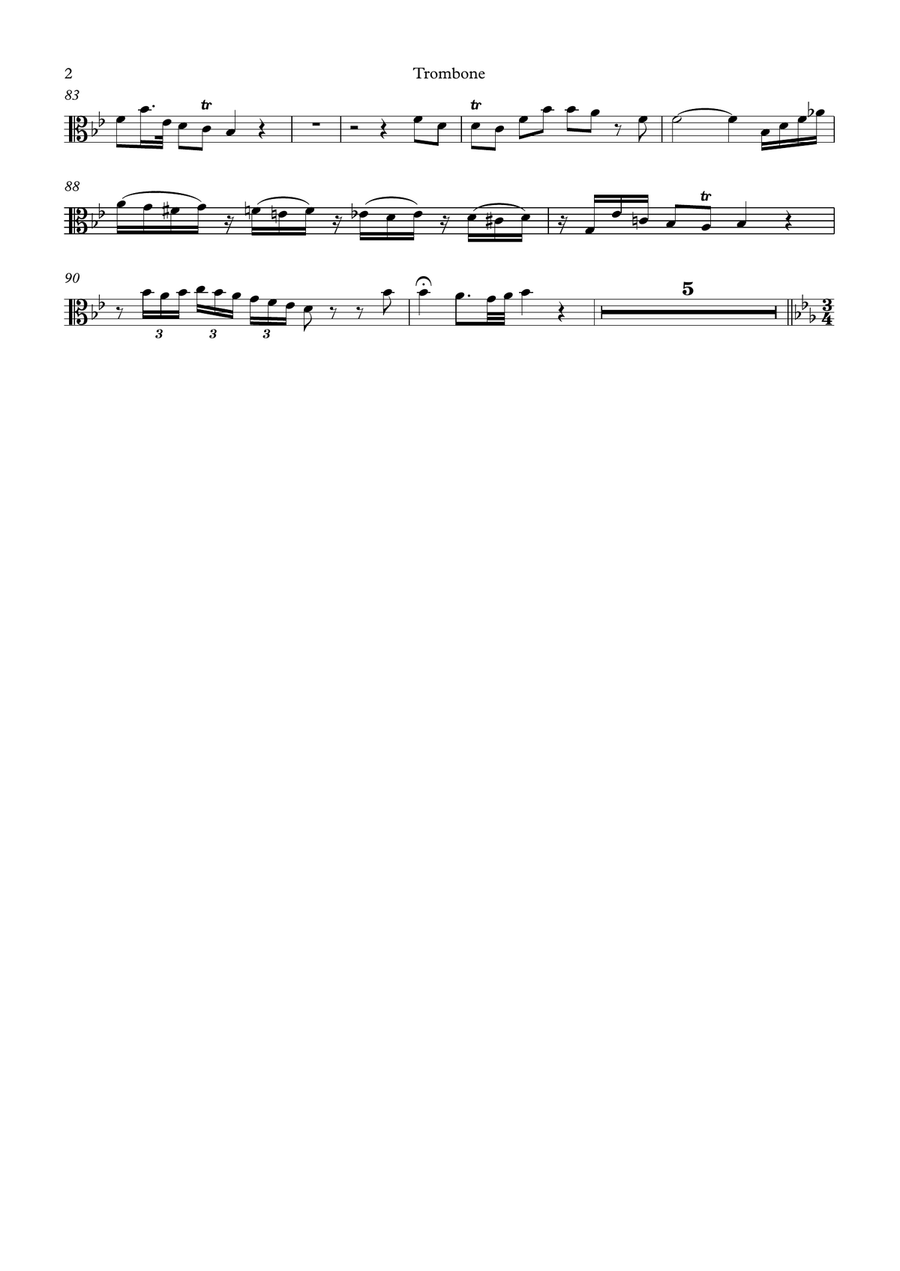 (Alto) Trombone Concerto in B♭ - solo part only Trombone Solo scores gallery preview page 2