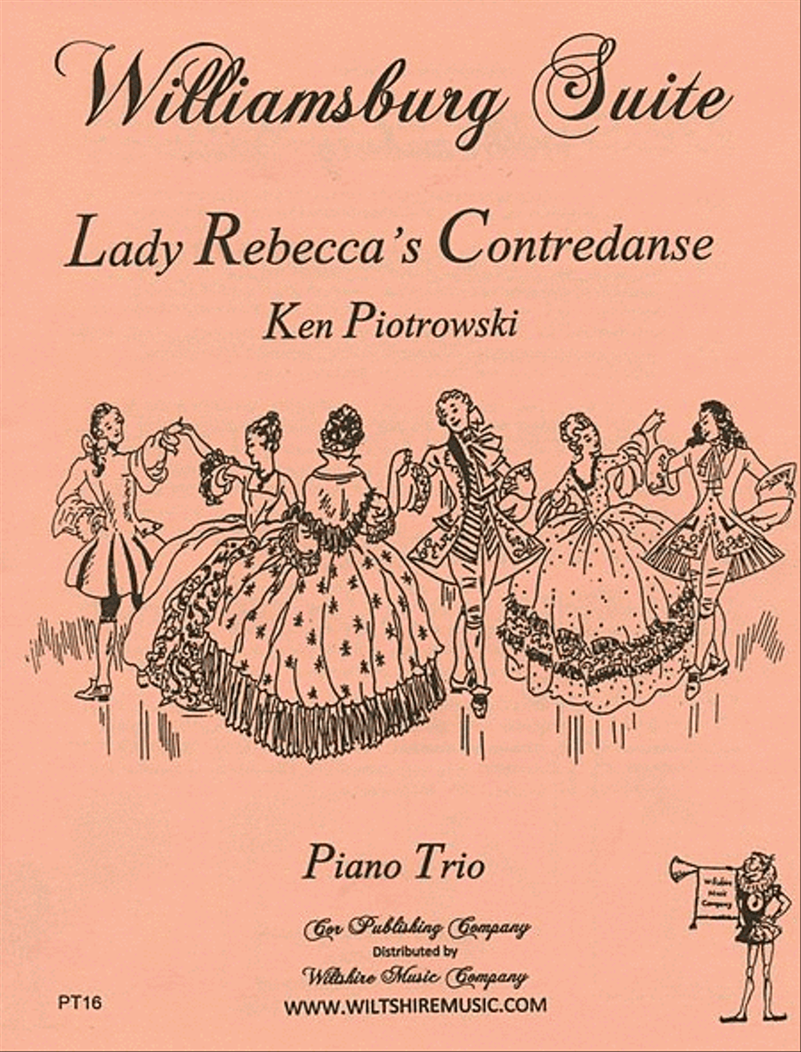 Lady Rebecca's Contredanse fromWilliamsburg Suite Piano Trio scores gallery preview page 1