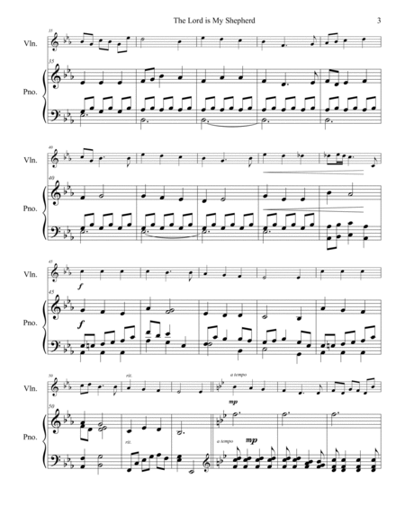 The Lord is My Shepherd violin solo with piano image number null